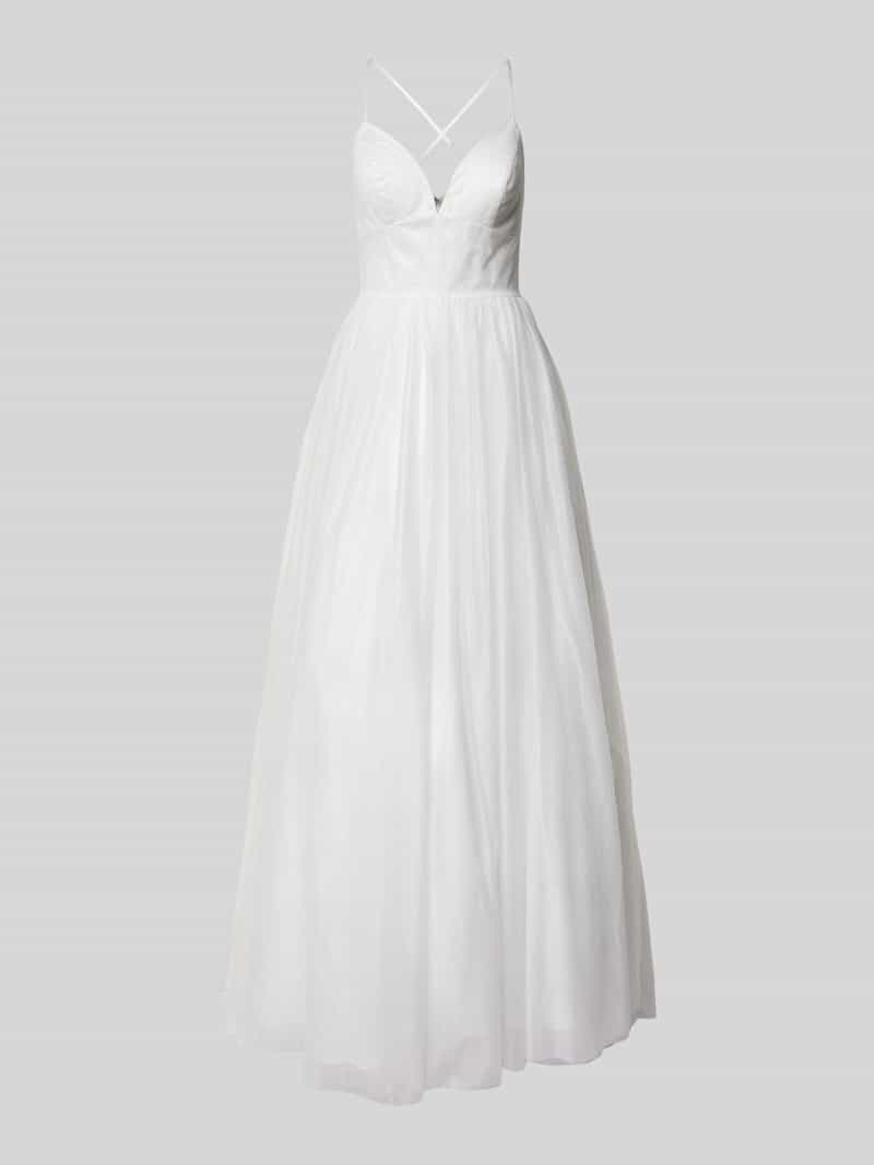 Luxuar Brautkleid mit Raffungen in Offwhite, Größe 32