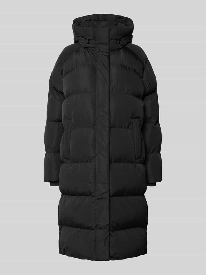 Superdry Steppmantel mit Kapuze und Eingrifftaschen in Black, Größe L