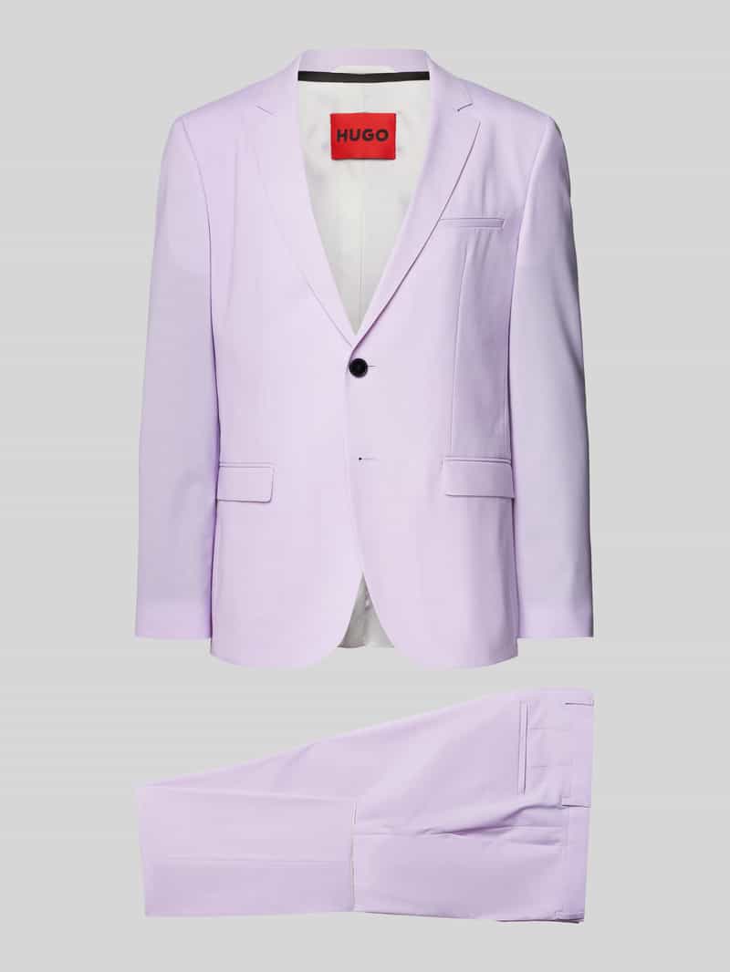 HUGO Anzug mit Reverskragen Modell 'Arti/Hesten' in Lila, Größe 48