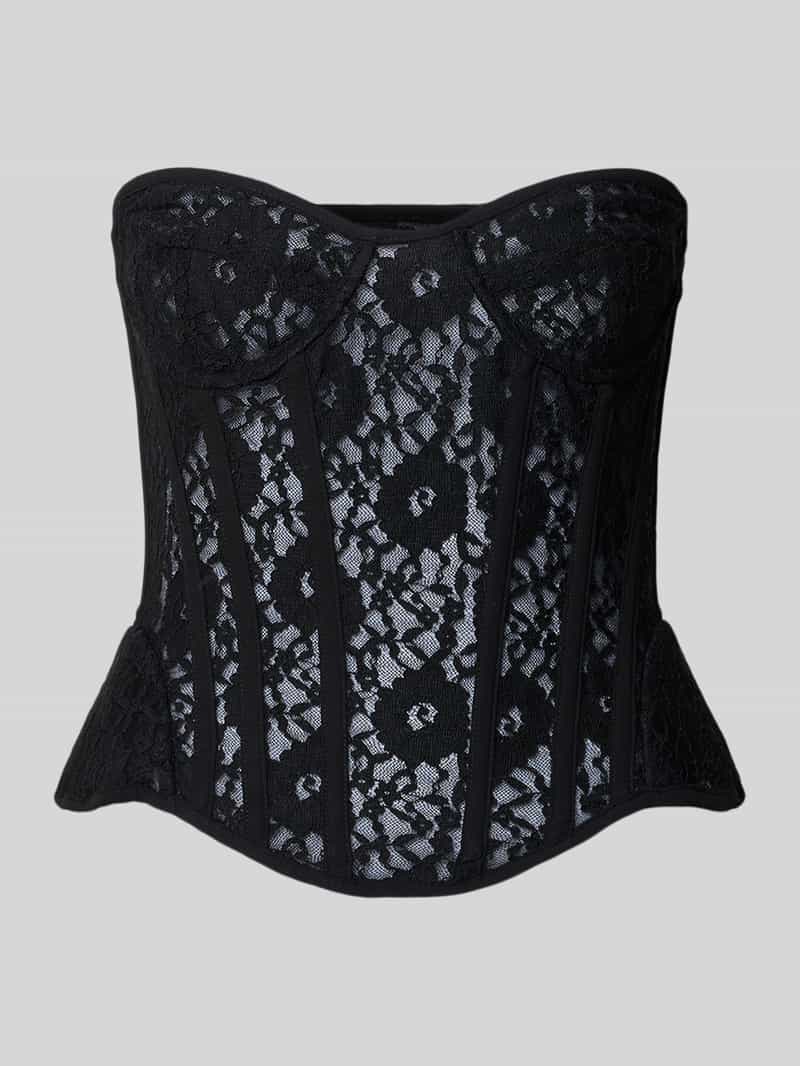 Bardot Corsage aus Spitze Modell 'CRISTO' in Black, Größe 38