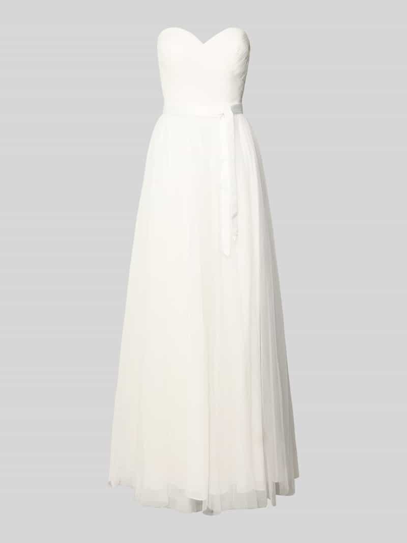 Brautkleid mit abnehmbarer Satinschleife