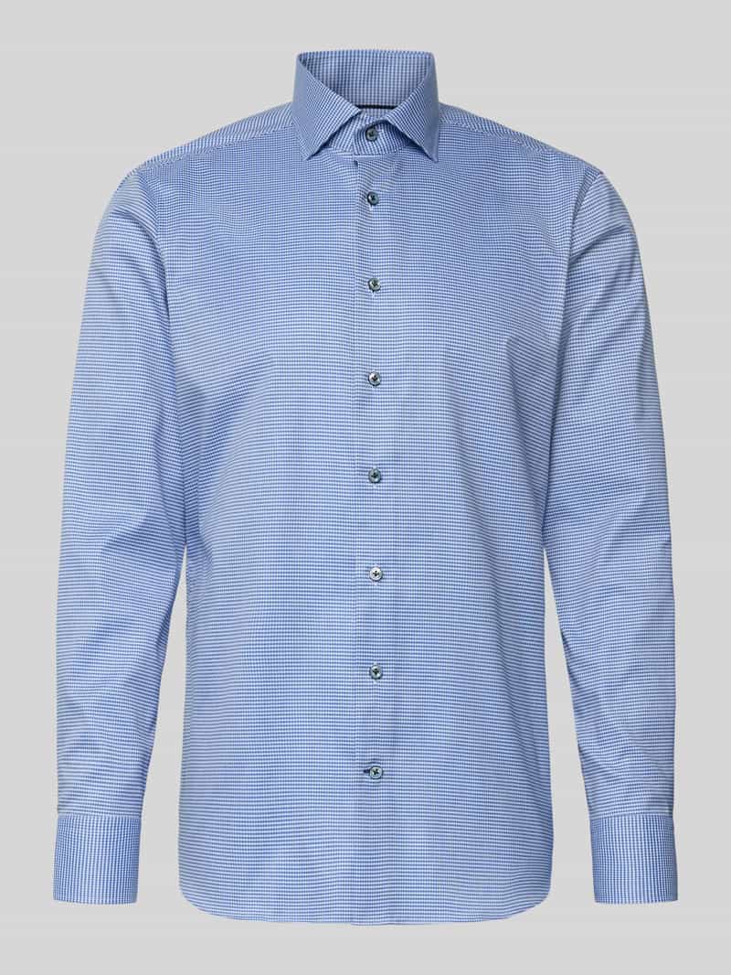 OLYMP SIGNATURE SLIM FIT Slim Fit Businesshemd mit Kentkragen Modell 'Savio' in Bleu, Größe 38