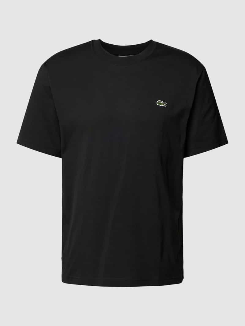 Lacoste T-Shirt mit Logo-Detail Modell 'BASIC ON' in Black, Größe L