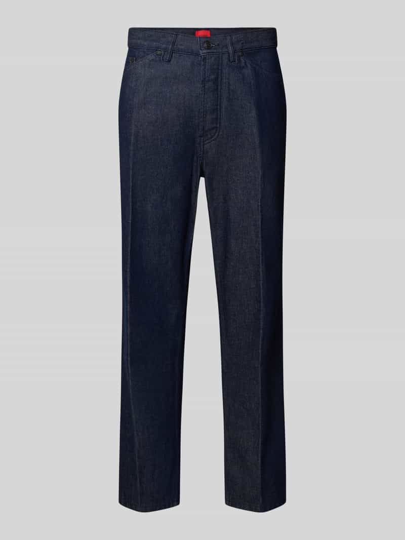 HUGO Tapered Fit Jeans aus reiner Baumwolle Modell 'HUGO' in Jeansblau, Größe 31/32