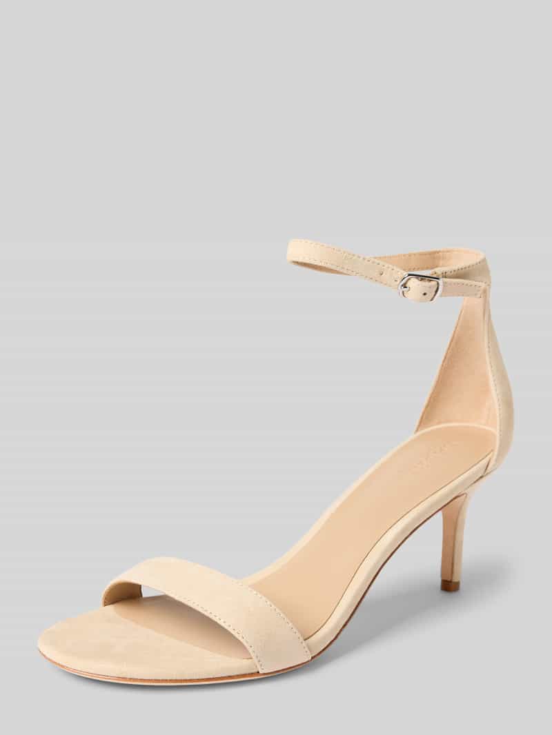 Lauren Ralph Lauren Sandalette mit Fesselriemen Modell 'ALLIE' in Sand, Größe 40