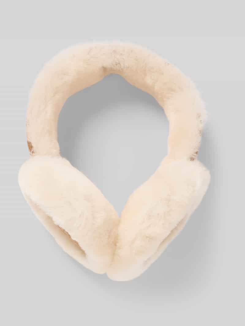 UGG Ohrenwärmer aus Lammfell mit Label-Stitching in Camel, Größe 1