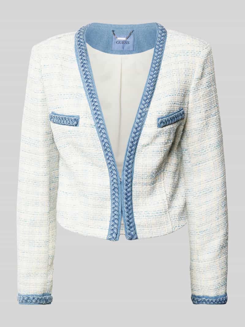 Guess Blazer mit Strukturmuster in Hellblau, Größe XL