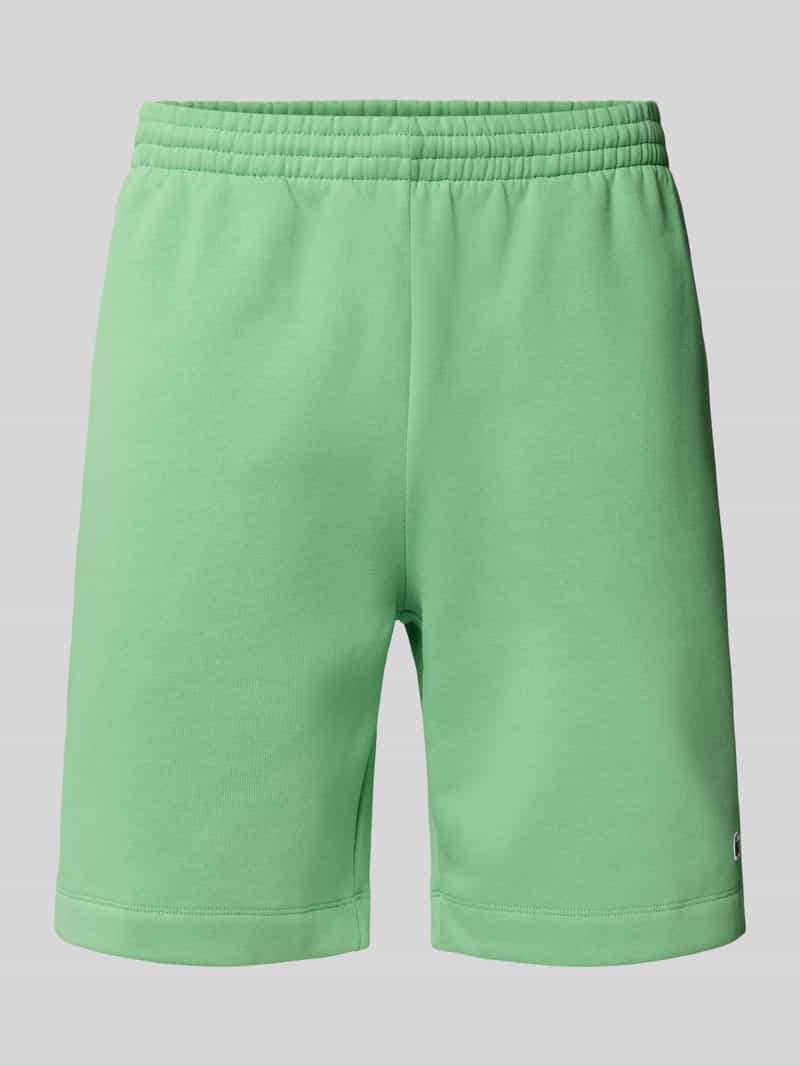 Lacoste Regular Fit Sweatshorts mit Logo-Badge in Hellgruen, Größe M