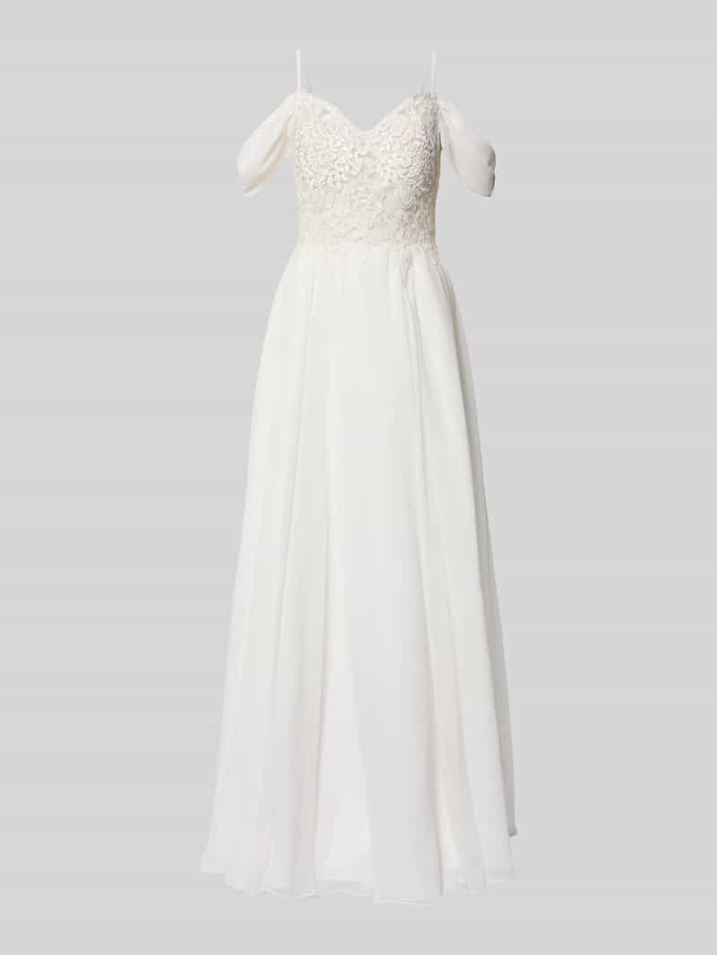 Brautkleid mit Spaghettiträger