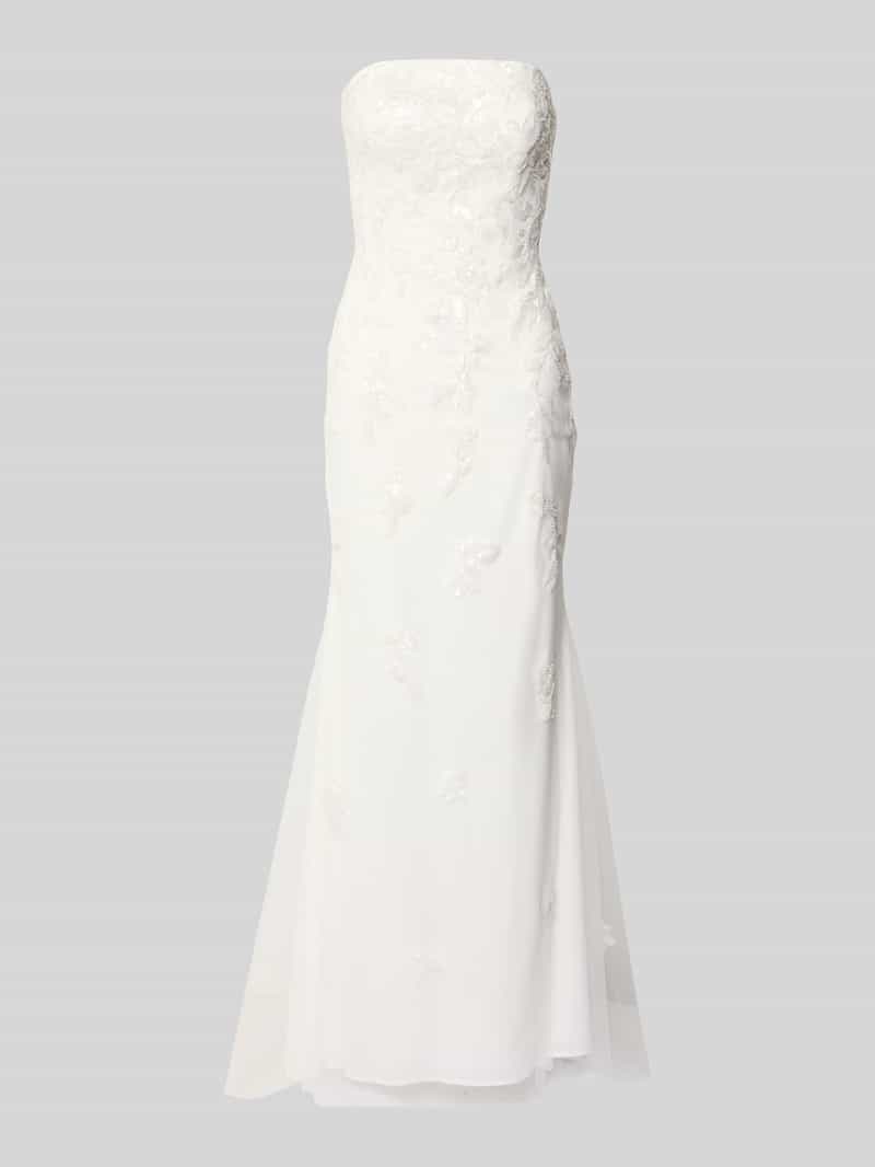 Luxuar Brautkleid im Off-Shoulder-Look in Offwhite, Größe 42