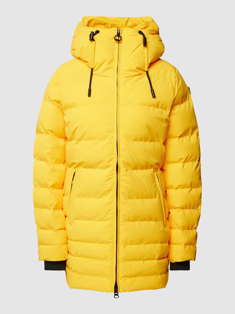 Wellensteyn Regular Fit Steppjacke mit Kapuze Modell 'CORDOBA' in GELB, Größe XS