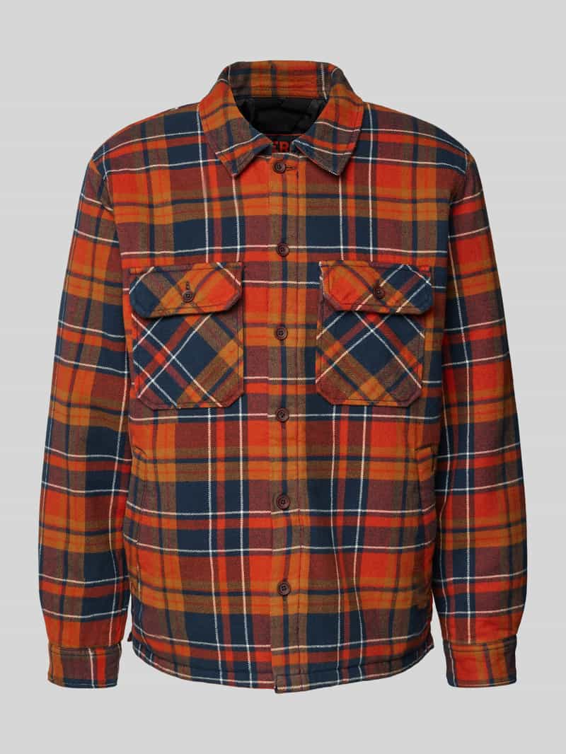 Superdry Regular Fit Hemdjacke mit Kentkragen Modell 'Surplus' in Marine, Größe S