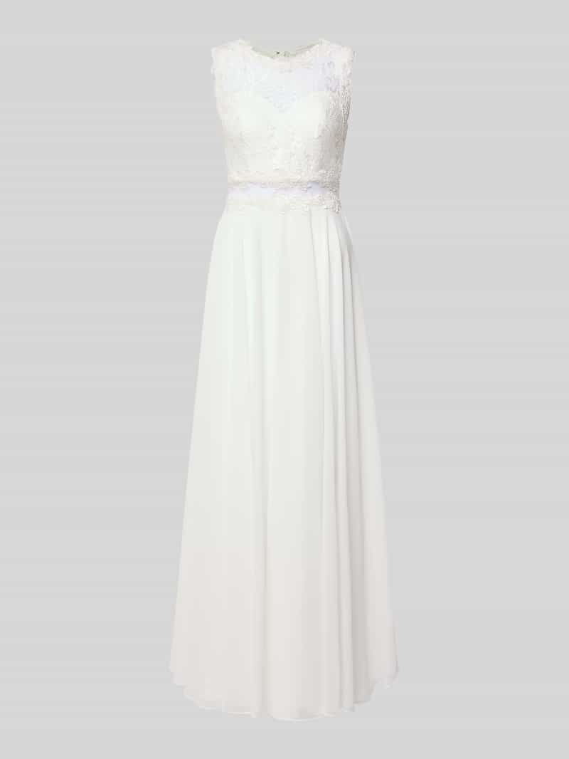Regular Fit Brautkleid mit Spitzenbesatz