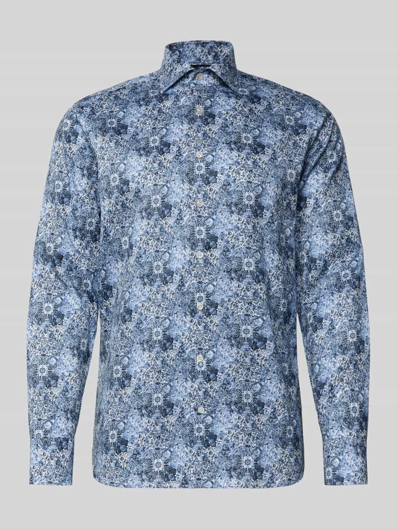 OLYMP SIGNATURE SLIM FIT Slim Fit Business-Hemd mit Kentkragen Modell 'Savio' in Bleu, Größe 38