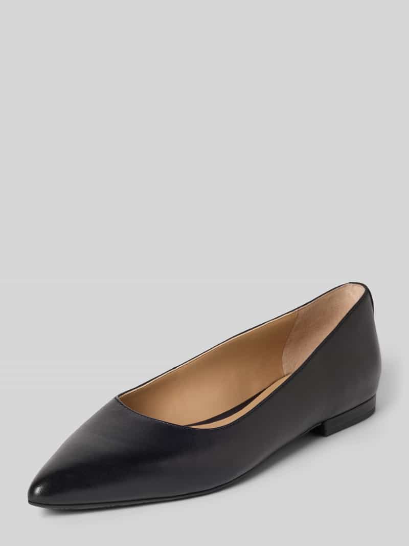 Lauren Ralph Lauren Ballerinas aus Leder Modell 'LONDYN' in Black, Größe 36,5