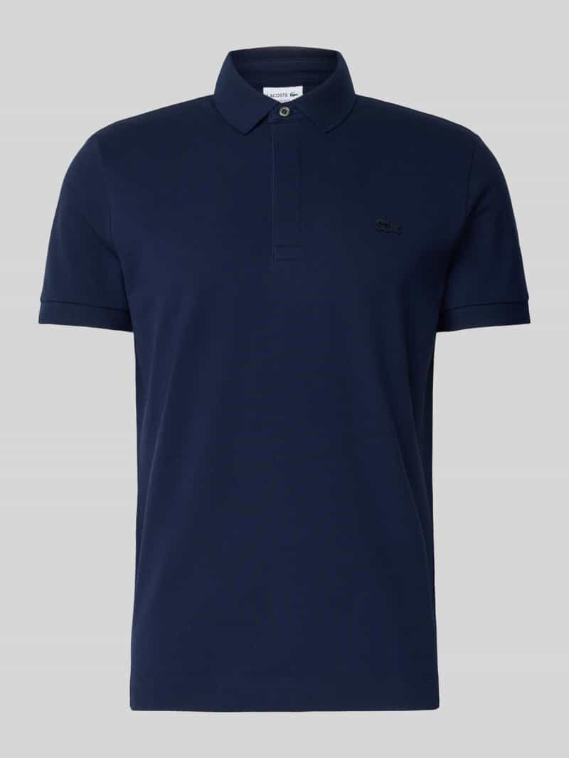 Lacoste Regular Fit Poloshirt aus Baumwoll-Mix in Marine, Größe L