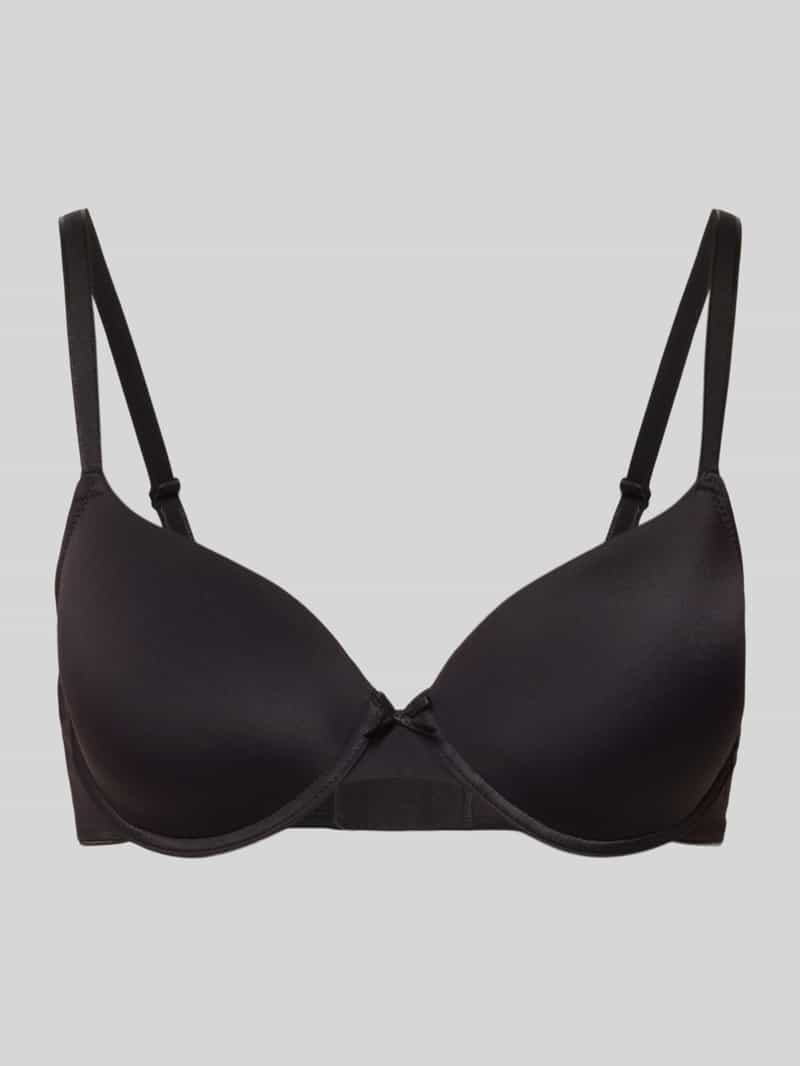 LASCANA Große Größen Bügel-BH mit Spaghettiträgern Modell 'PERFECT BASICS' in Black, Größe 70A