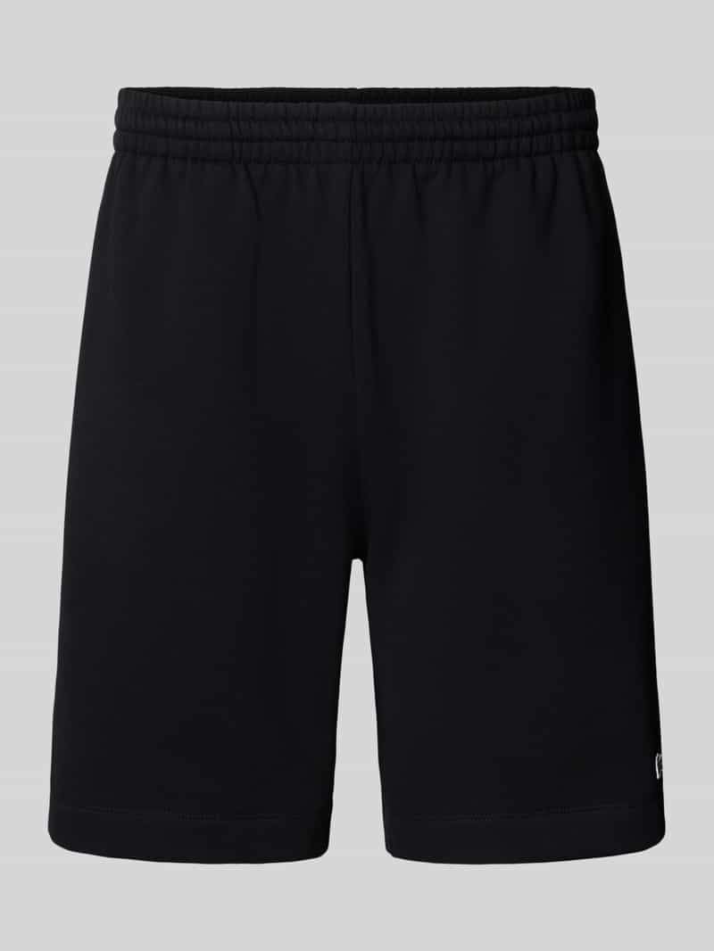 Lacoste Regular Fit Sweatshorts aus Baumwoll-Mix in Black, Größe L