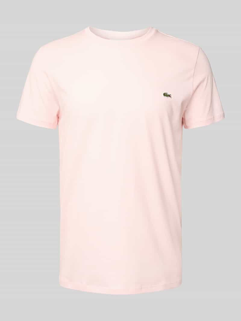 Lacoste Regular Fit T-Shirt aus reiner Baumwolle Modell 'SUPIMA' in Rosa, Größe L
