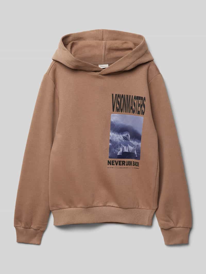 Regular Fit Hoodie aus Baumwoll-Mix mit Foto-Print