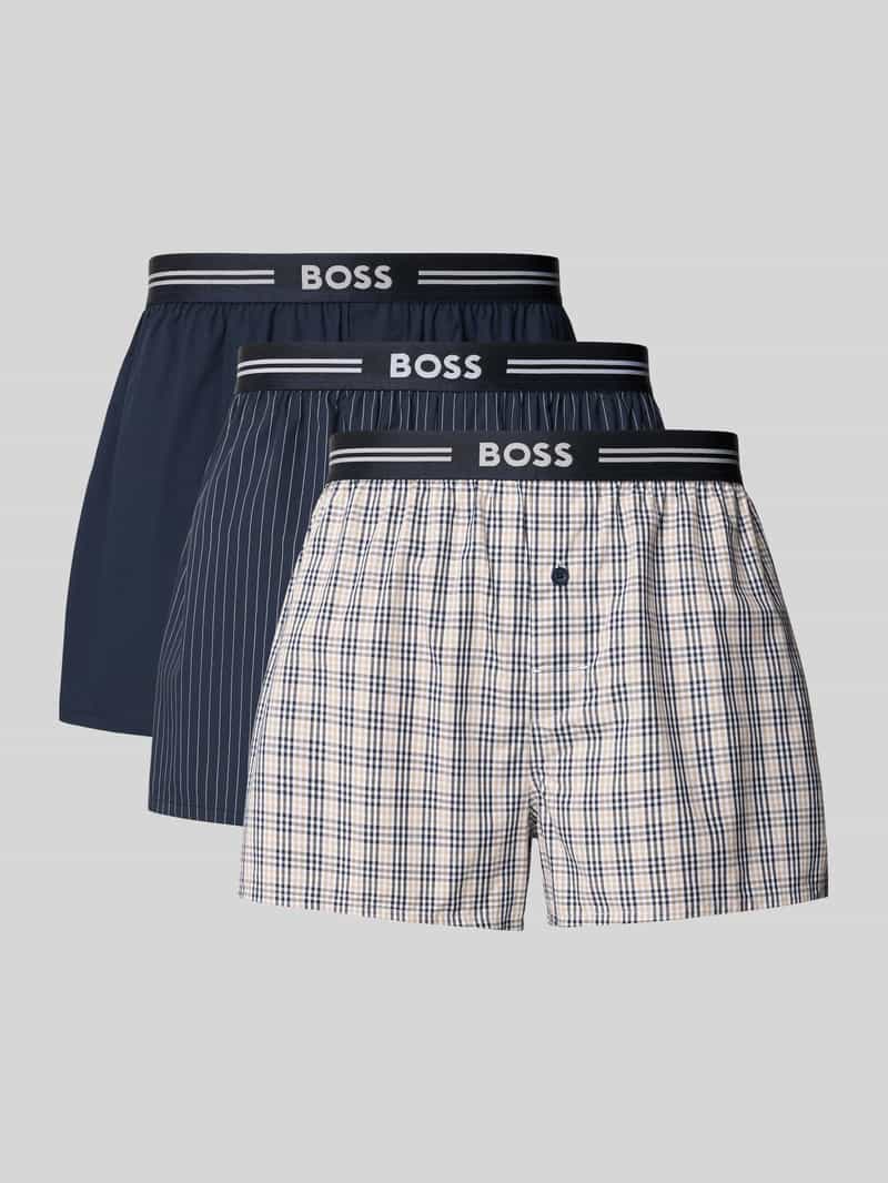 Regular Fit Boxershorts aus reiner Baumwolle im 3er-Pack
