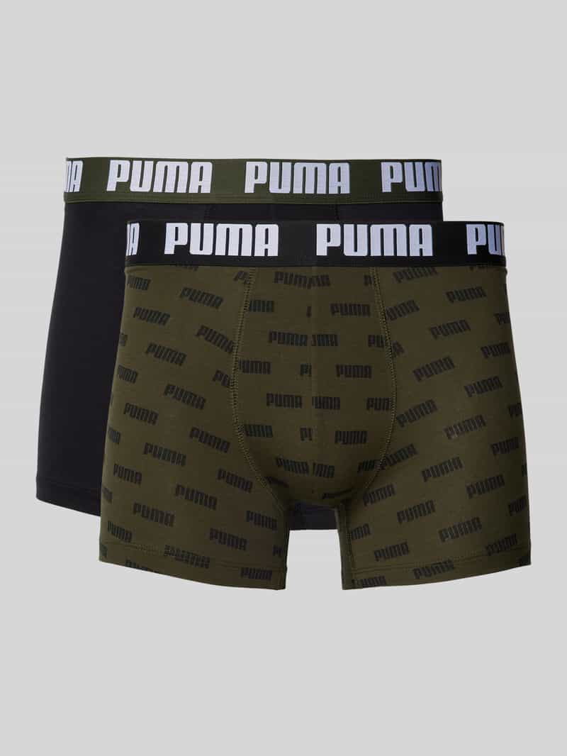 Boxershorts mit elastischem Label-Bund im 2er-Pack