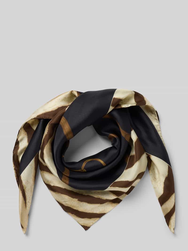 Lauren Ralph Lauren Seidenschal mit eingefassten Abschlüssen in Black, Größe 1