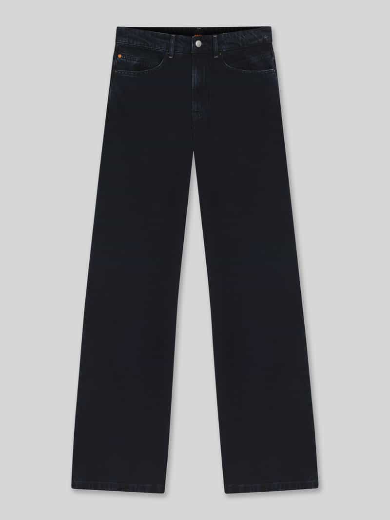 BOSS Orange Wide Leg Jeans aus reiner Baumwolle Modell 'MARLENE' in Dunkelblau, Größe 26/32