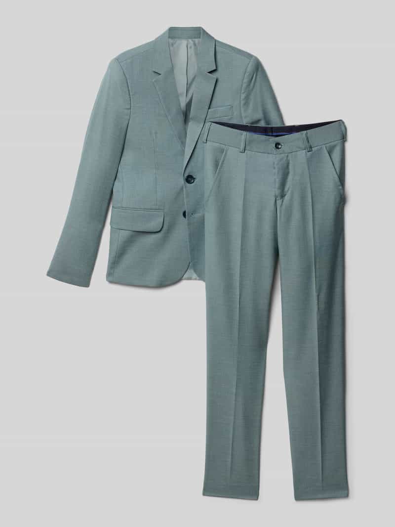 Standar Slim Fit Anzug mit Viskose-Anteil in Schilf, Größe 140