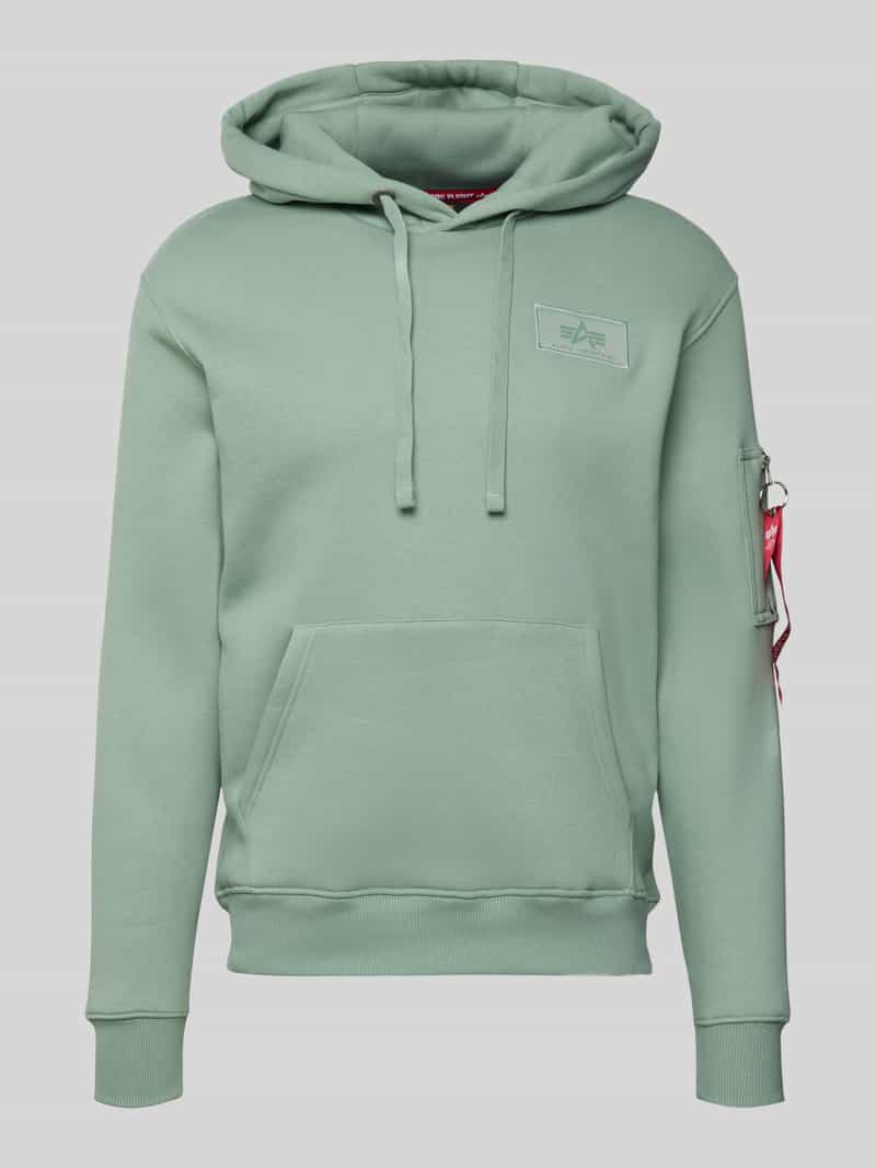 Alpha Industries Hoodie mit Känguru-Tasche in Mint, Größe XXXL