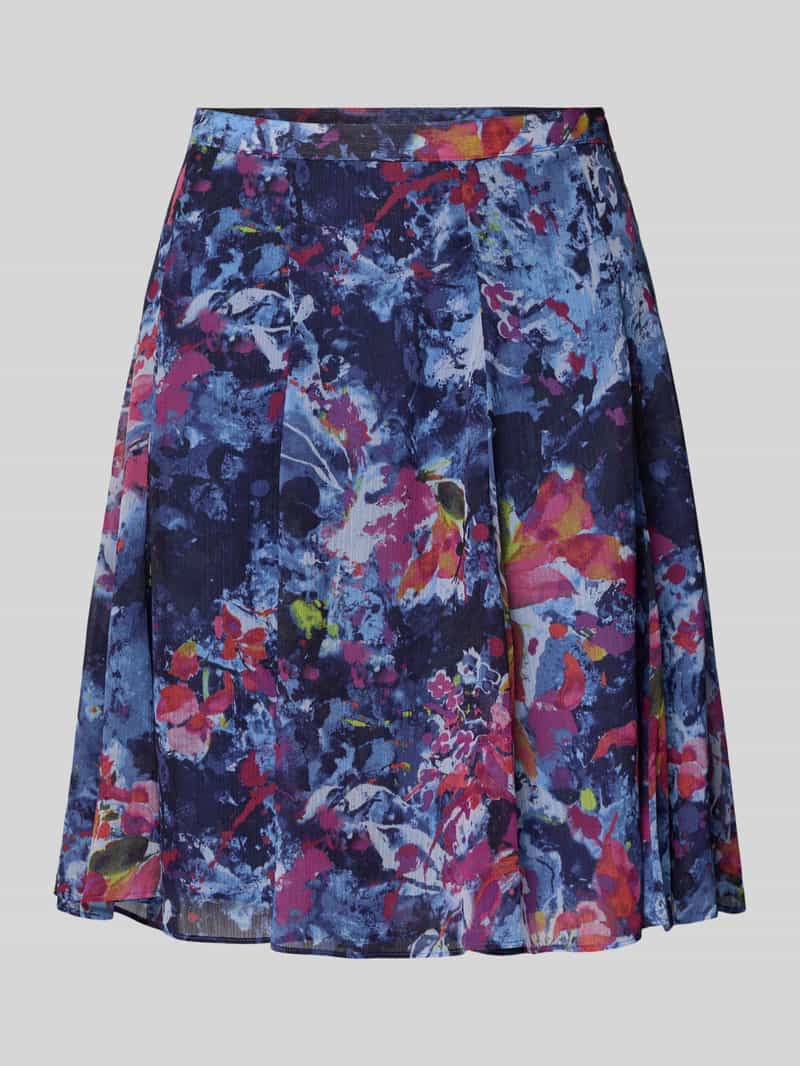 Lauren Ralph Lauren Minirock in A-Linie Modell 'SHASLEY' in Bleu Melange, Größe 38