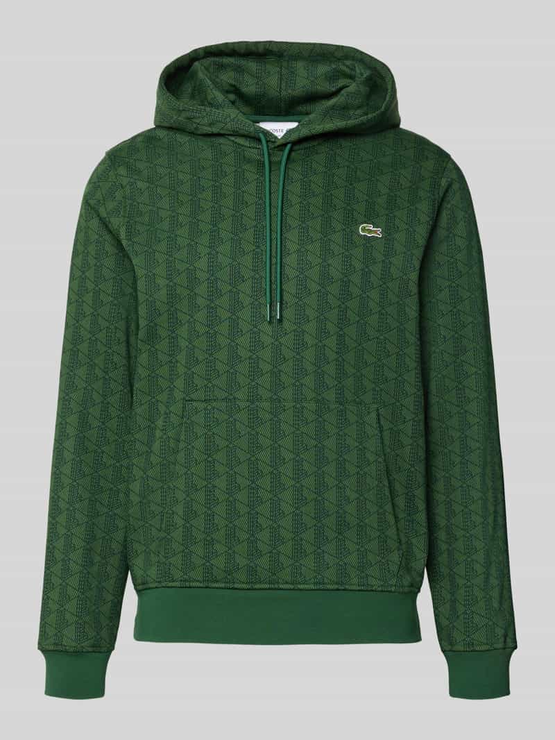 Lacoste Regular Fit Hoodie aus reiner Baumwolle in Gruen, Größe L