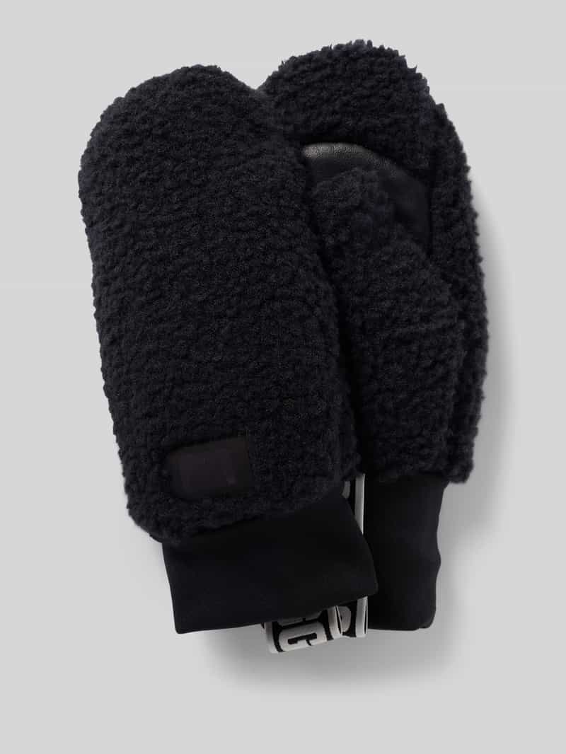 UGG Handschuhe aus Fleece mit elastischem Bund in Black, Größe L/XL