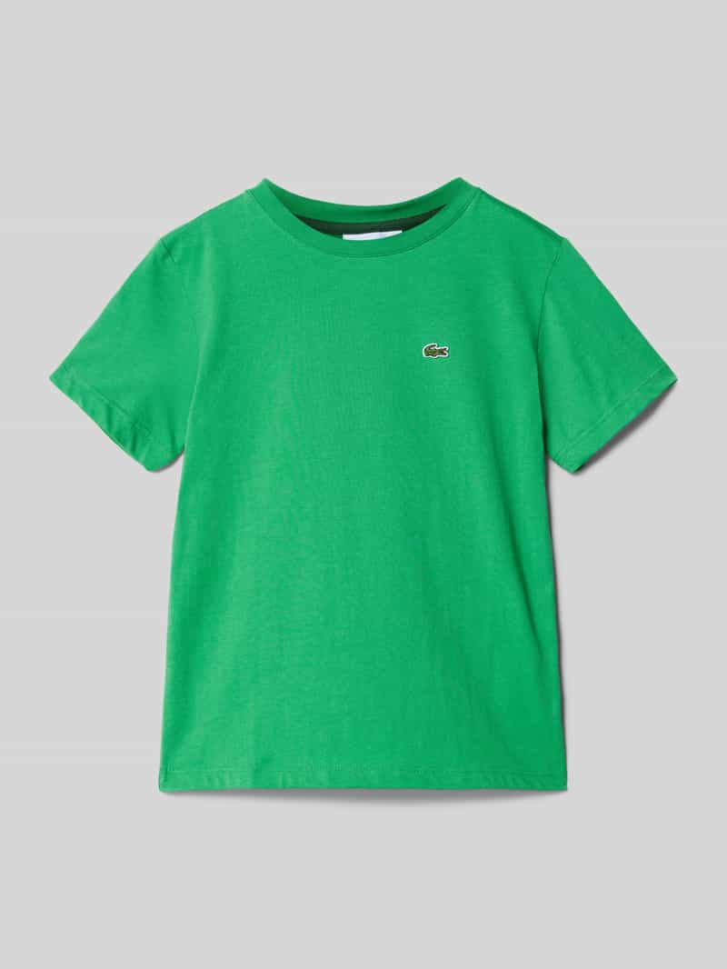 Lacoste T-Shirt mit Label-Detail in Gruen, Größe 176