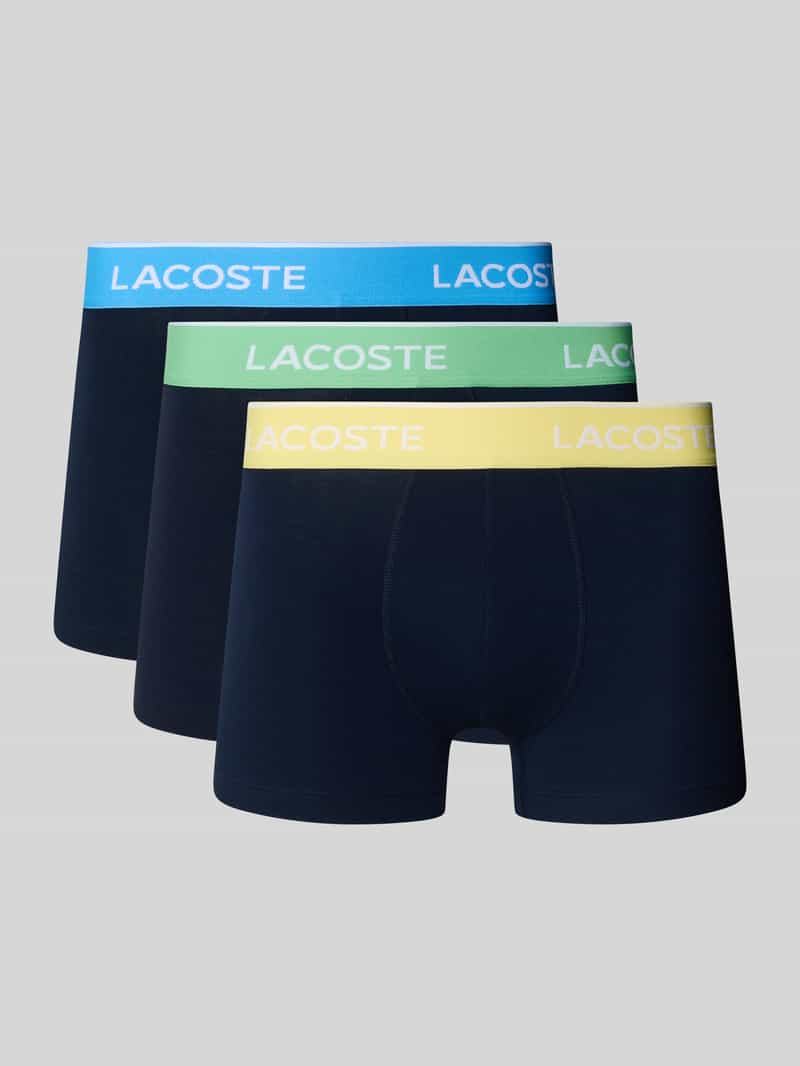 Lacoste Trunks aus Baumwoll-Mix im 3er-Pack in Marine, Größe L