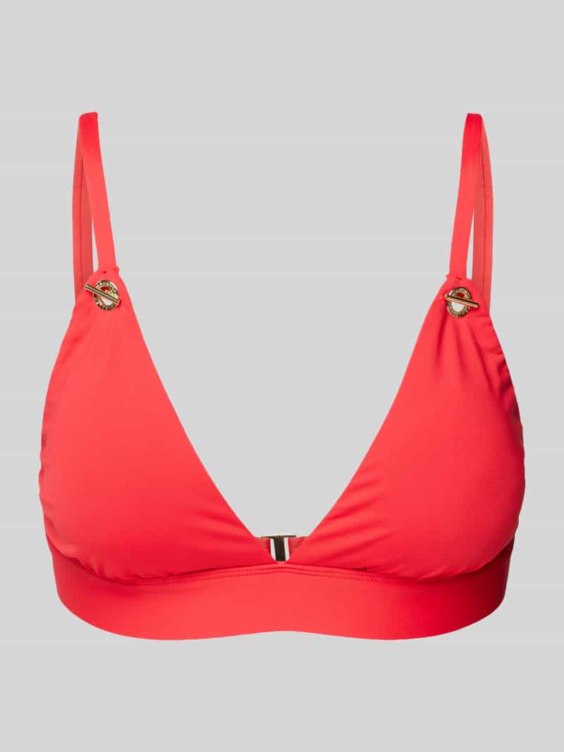 Lauren Ralph Lauren Bikini-Oberteil mit V-Ausschnitt in Rot, Größe 42