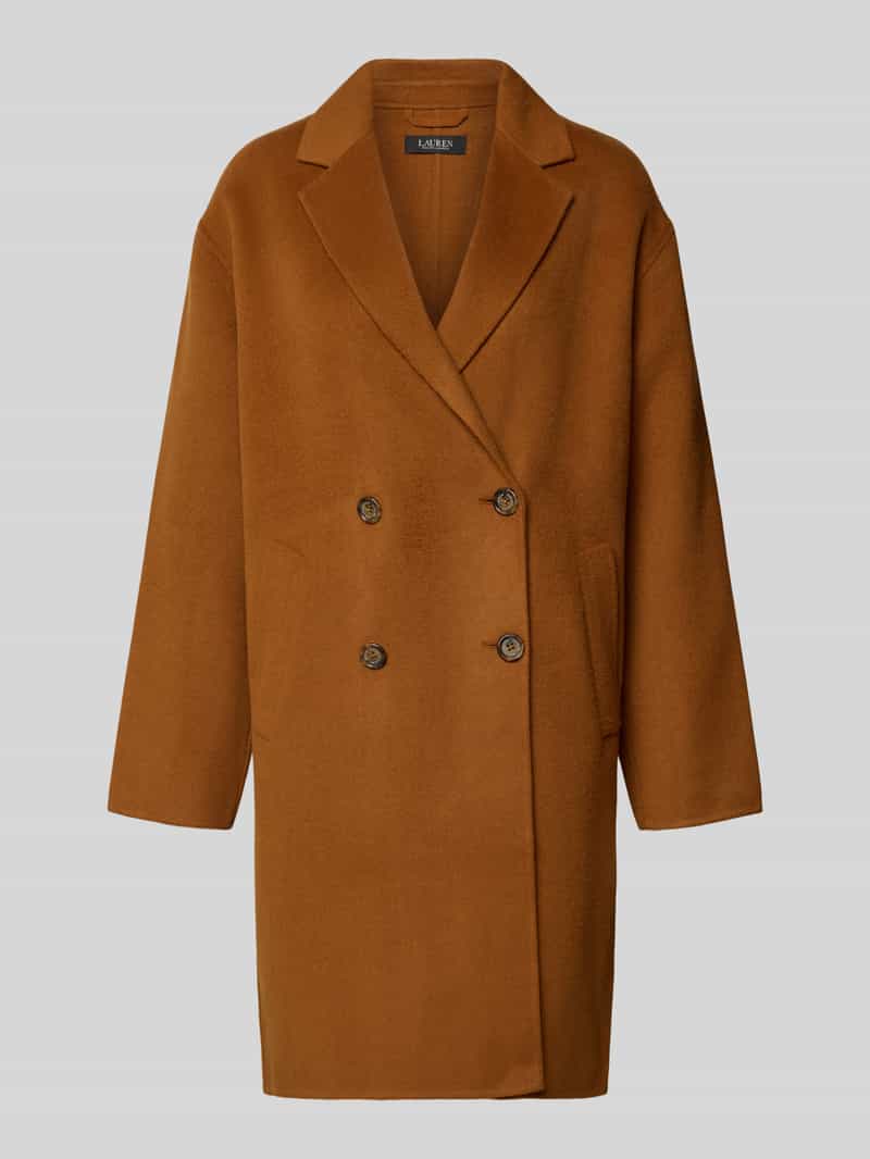 Lauren Ralph Lauren Mantel aus Leinen-Mix Modell 'DAWLEY' in Camel, Größe 34