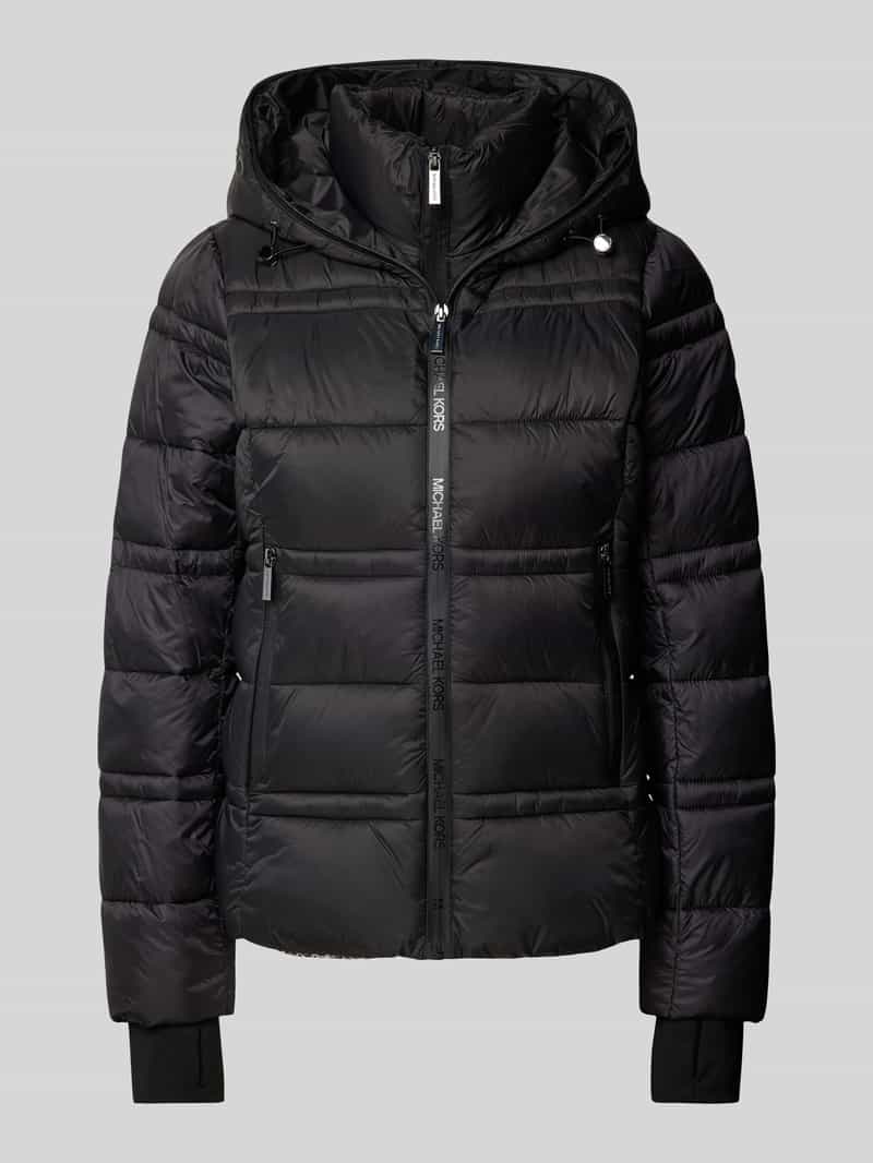 MICHAEL Michael Kors Steppjacke mit Reißverschlusstaschen Modell 'PACKABLE WITH BIB' in Black, Größe L