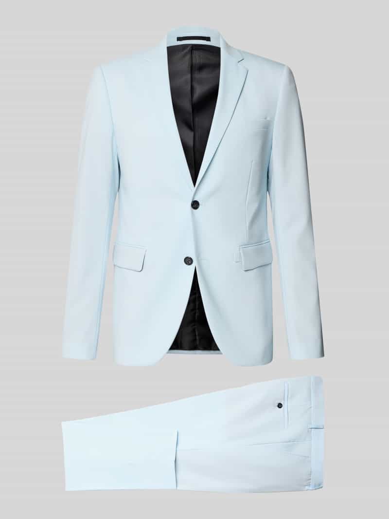 Lindbergh Slim Fit Anzug mit 2-Knopf-Sakko in Hellblau, Größe 52
