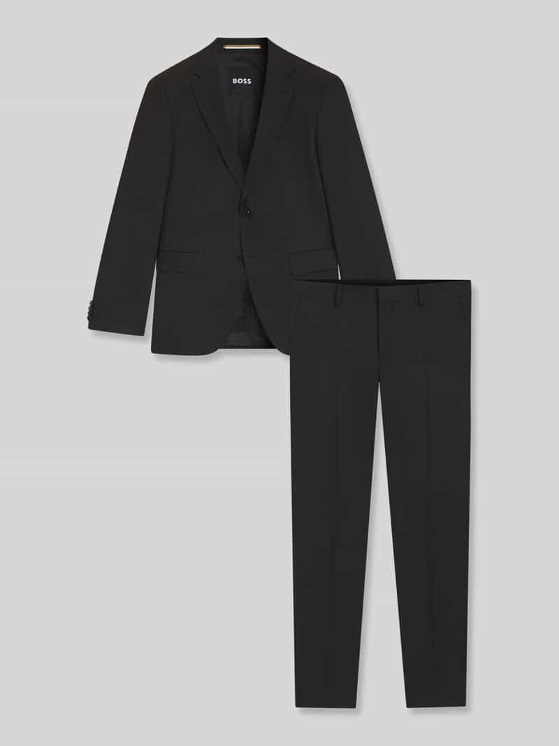 BOSS Regular Fit Anzug mit Schurwollanteil Modell 'JECKSON' in Dunkelbraun, Größe 102