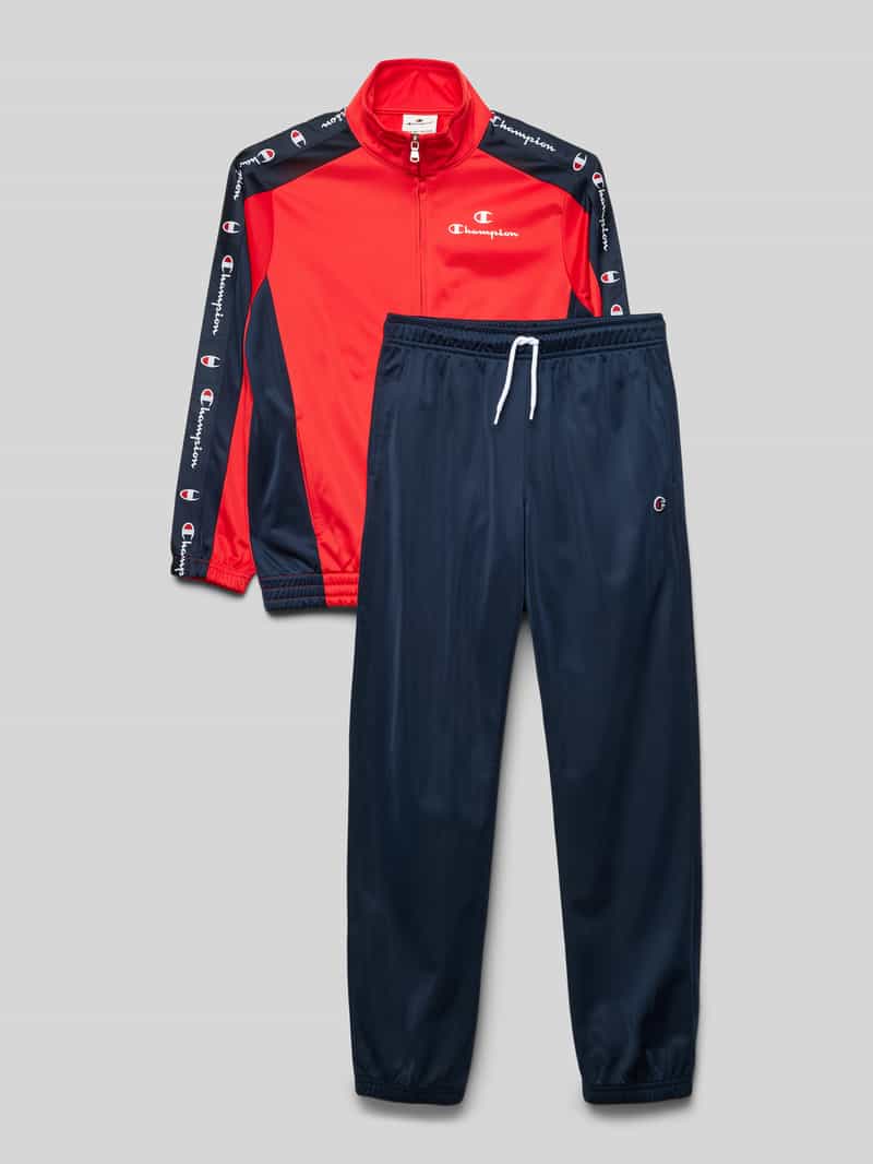 CHAMPION Trainingsanzug mit Label-Details in Rot, Größe 152