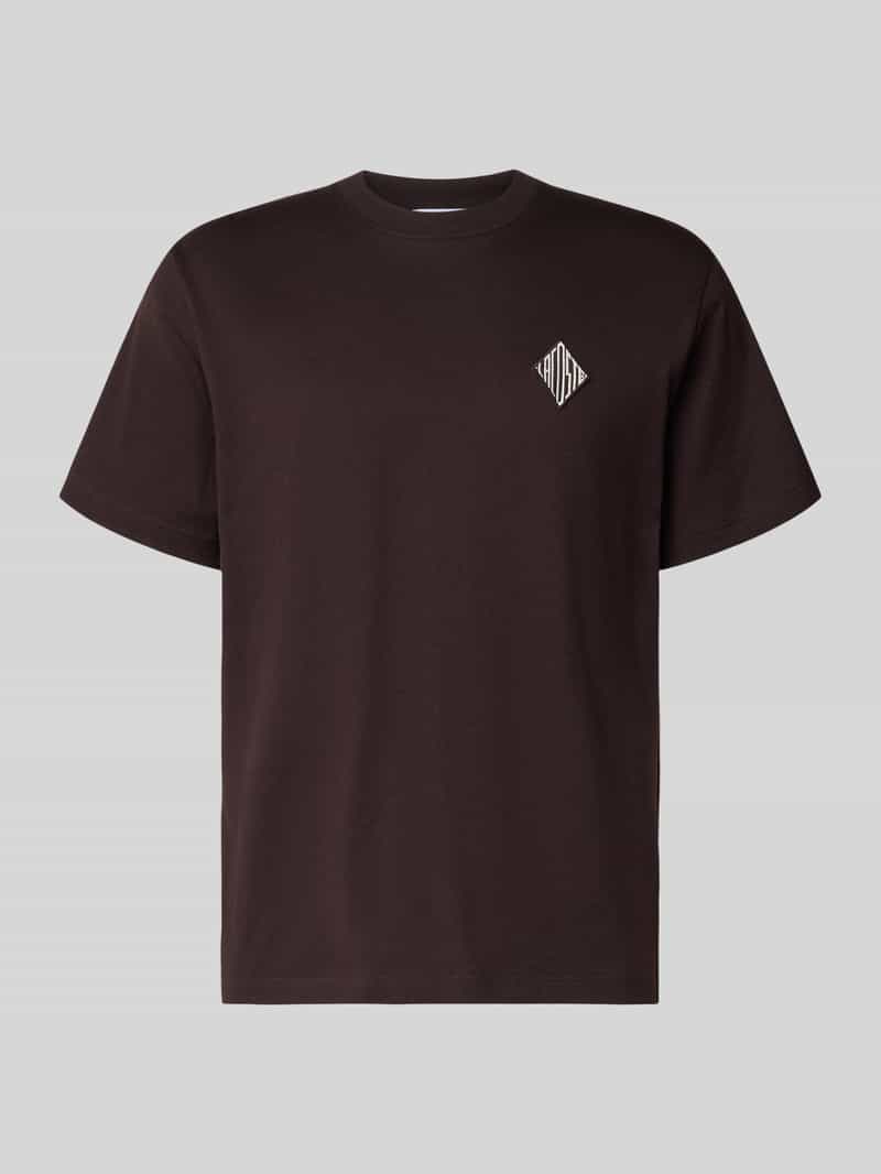 Lacoste Regular Fit T-Shirt aus reiner Baumwolle Modell ''JERSEY LOURD in Schoko, Größe L
