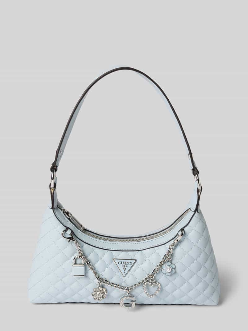 Guess Handtasche mit Steppnähten Modell 'EVERLEE' in Hellblau, Größe 1