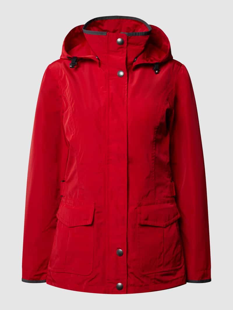 Wellensteyn Regular Fit Funktionsjacke mit abnehmbarer Kapuze Modell 'ARUBA' in Rot, Größe XS