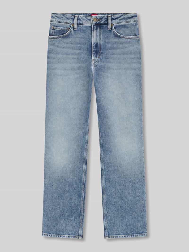 HUGO Straight Fit Jeans aus Baumwoll-Mix in Jeansblau, Größe 25/32