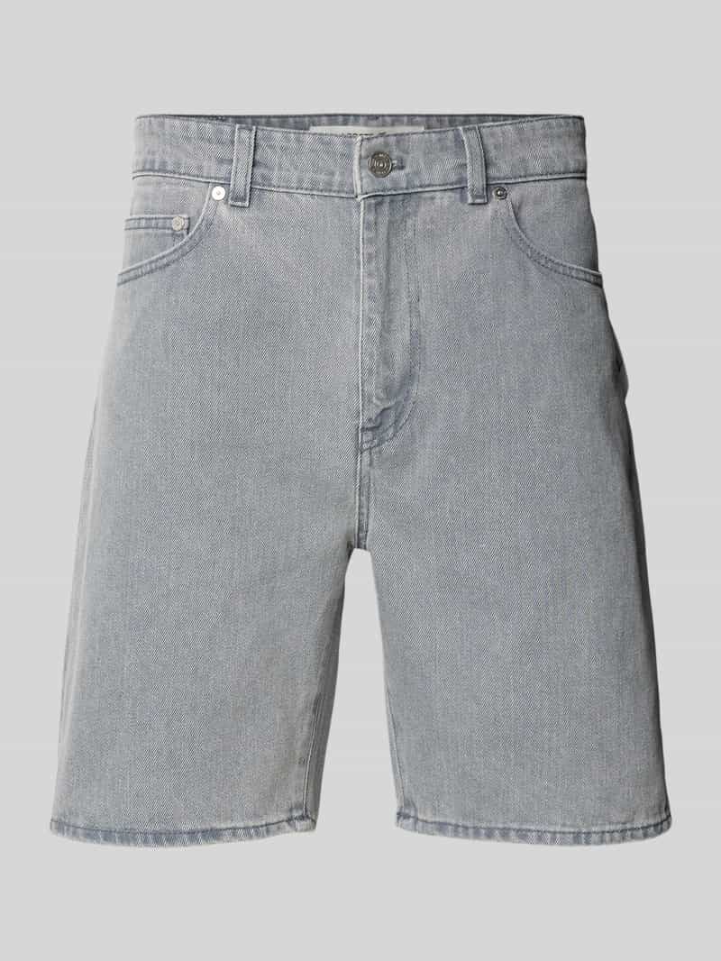 Lacoste Straight Fit Jeansbermudas im 5-Pocket-Design in Hellgrau, Größe 29