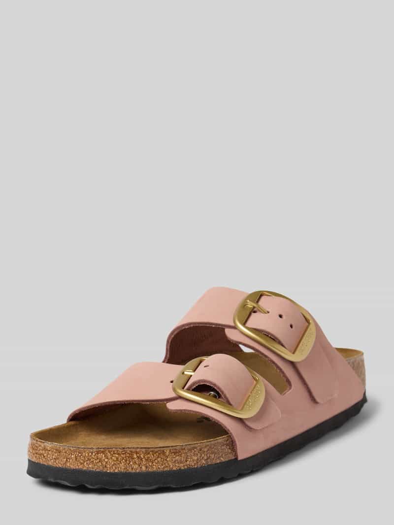 Birkenstock Sandalette aus Leder Modell 'Arizona Big Buckle' in Altrosa, Größe 37