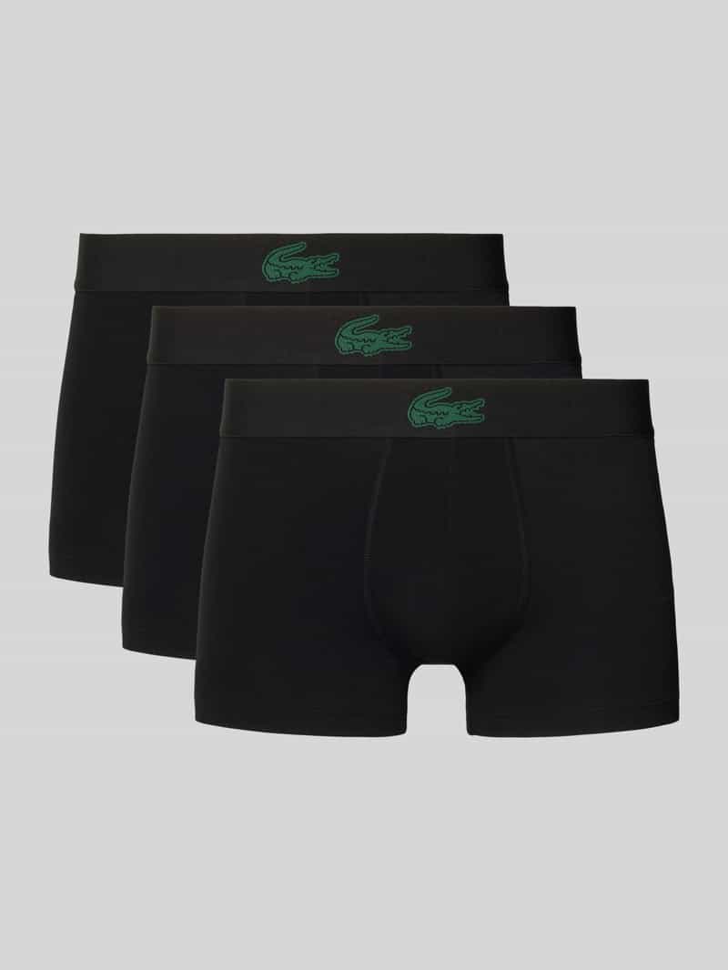 Lacoste Trunks aus Baumwoll-Mix im 3er-Pack in Black, Größe L