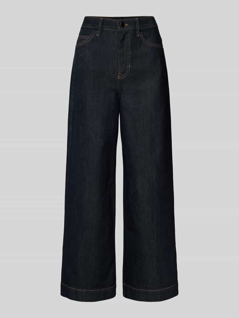s.Oliver BLACK LABEL High Waist Jeans aus Baumwoll-Mix in Dunkelblau, Größe 42