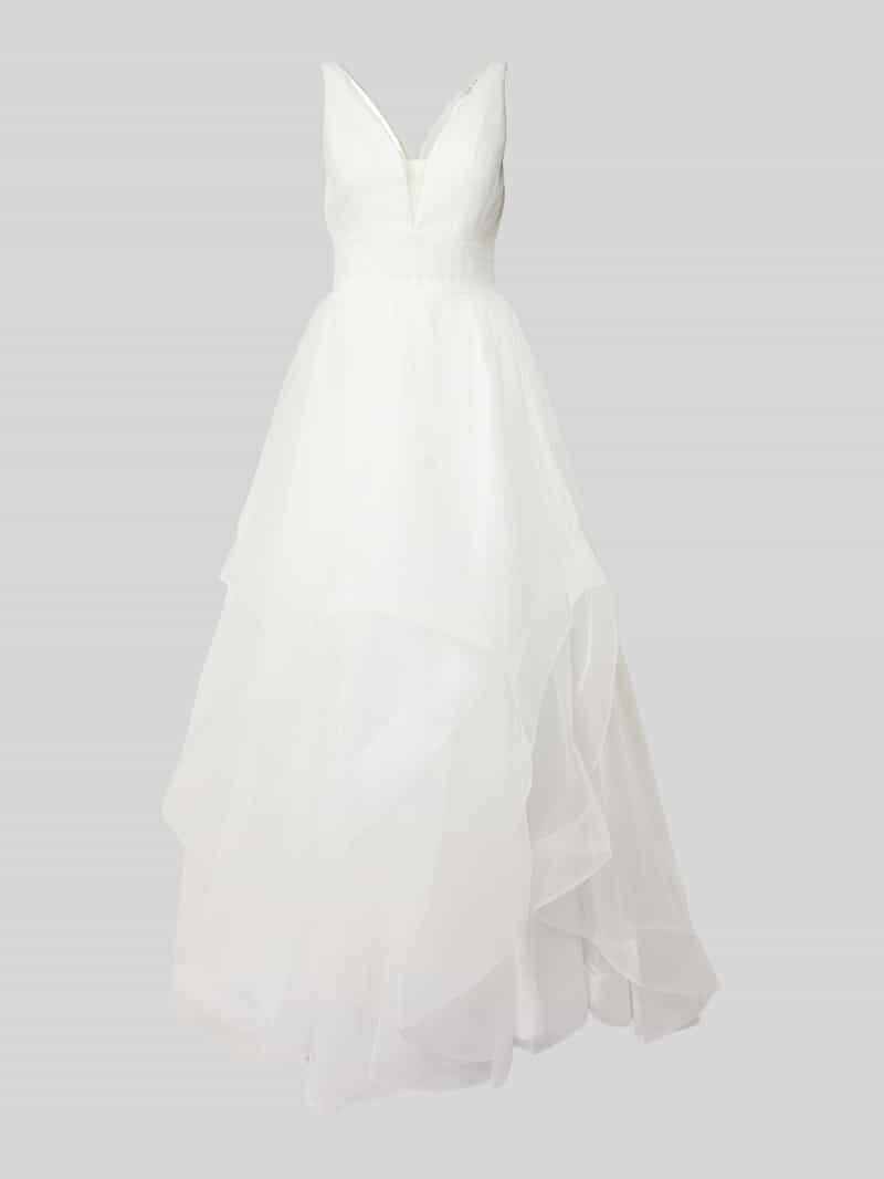 Brautkleid mit zarten Rockvolants